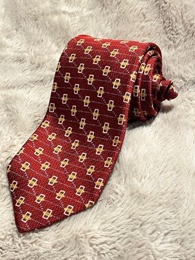 Robert Talbott Best of Clasd Classic Red Men's Patterned Silk Tie